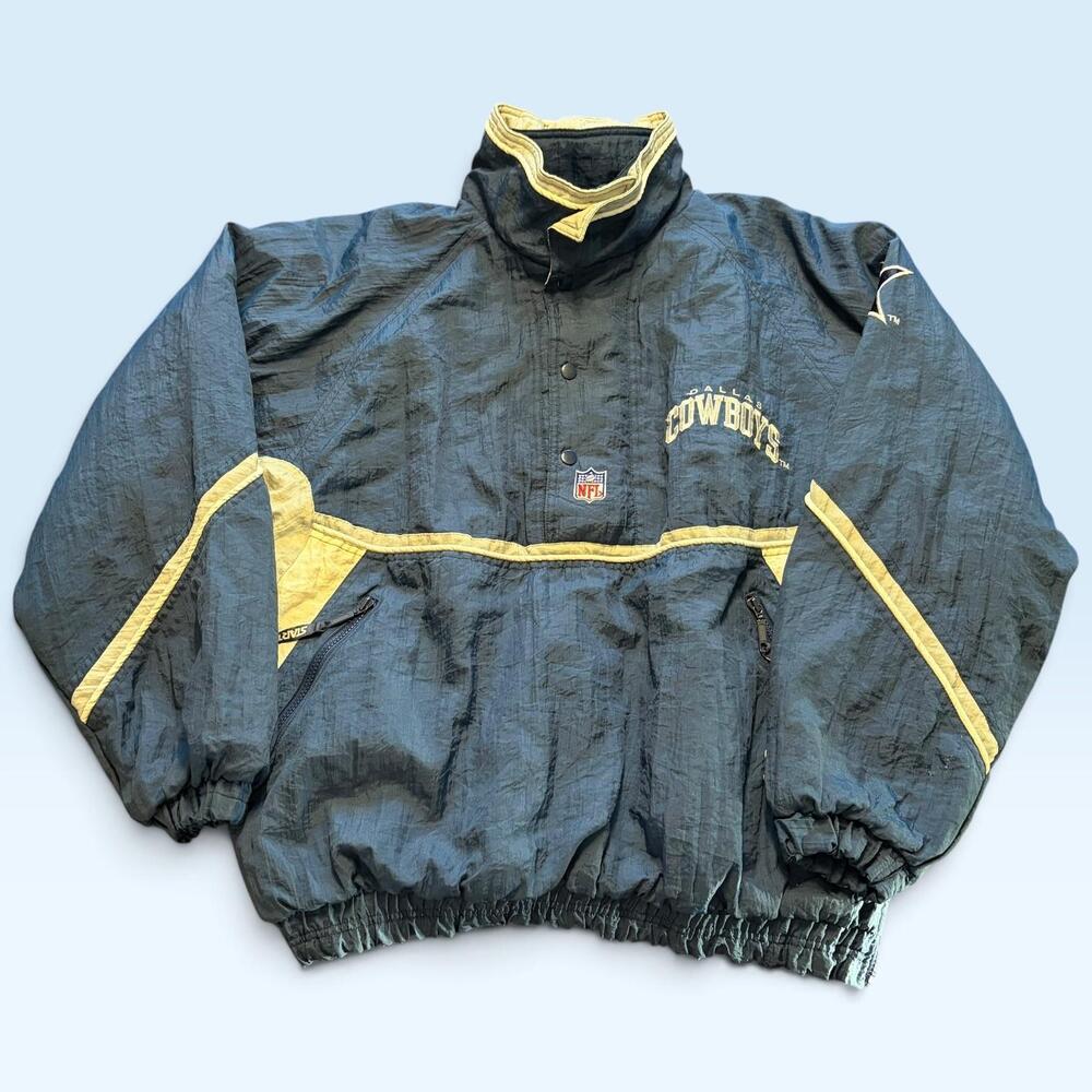 Vintage Dallas Cowboys Jacket Mens Large Blue NFL Football Starter 90s